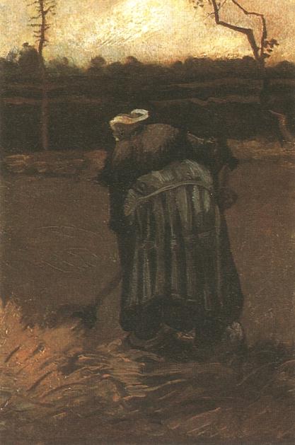 Картина Ван Гога Копающая крестьянка 1885